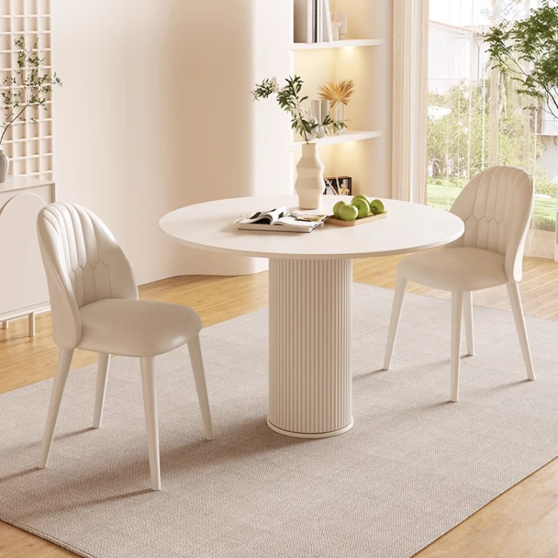 Round Household Dining Table Small Creamy Combination Modern Simple Apartment Slab Rock Negotiation Meubles Home Furniture
Round Household Dining Table Small Creamy Combination Modern Simple Apartment Slab Rock Negotiation Meubles Home Furniture
