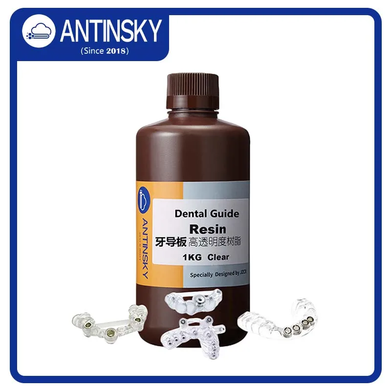 Antinsky Dental Guide resin 405nm1kg For HeyGears/SprintRay/3D Systems LCD DLP SLA 3d printer High precision 3D Dental Resins
Antinsky Dental Guide resin 405nm1kg For HeyGears/SprintRay/3D Systems LCD DLP SLA 3d printer High precision 3D Dental Resins