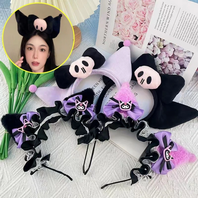 Женский ободок для волос Sanrio Kuromi, милый мультяшный ободок для костюмированной вечеринки на Хэллоуин, аксессуары для волос
Женский ободок для волос Sanrio Kuromi, милый мультяшный ободок для костюмированной вечеринки на Хэллоуин, аксессуары для волос