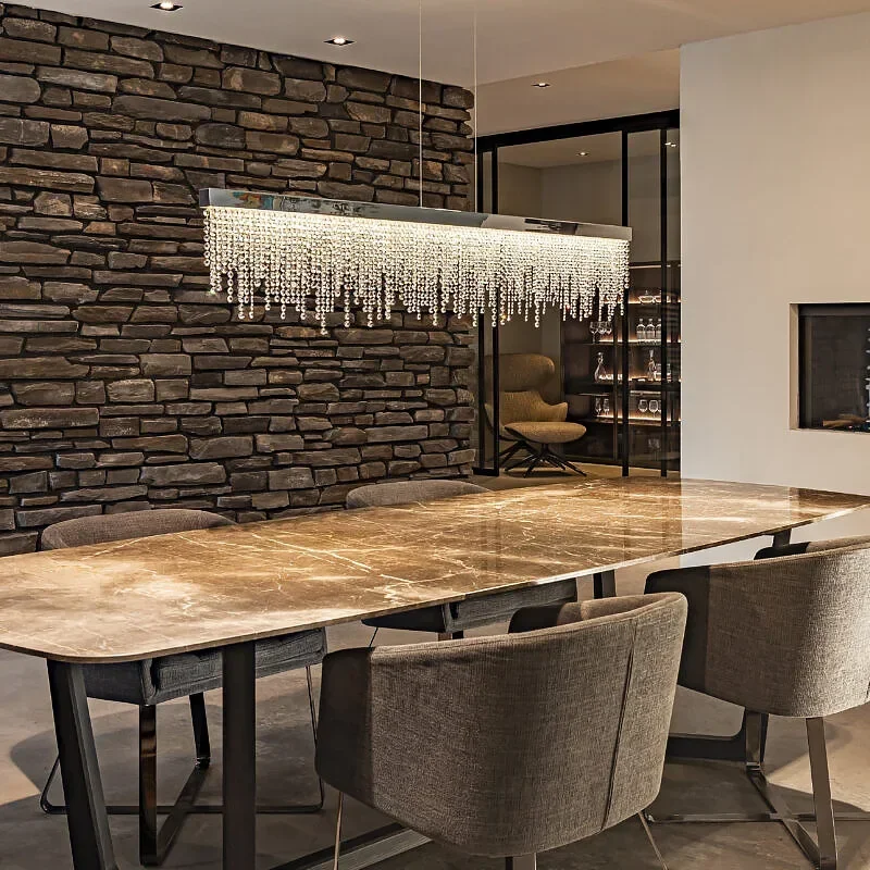 Modern Kitchen Island Crystal Chandelier Luxury Dining Room LED Hanging Light Fixture Gold/Black Home Decor Indoor Lamp
Modern Kitchen Island Crystal Chandelier Luxury Dining Room LED Hanging Light Fixture Gold/Black Home Decor Indoor Lamp