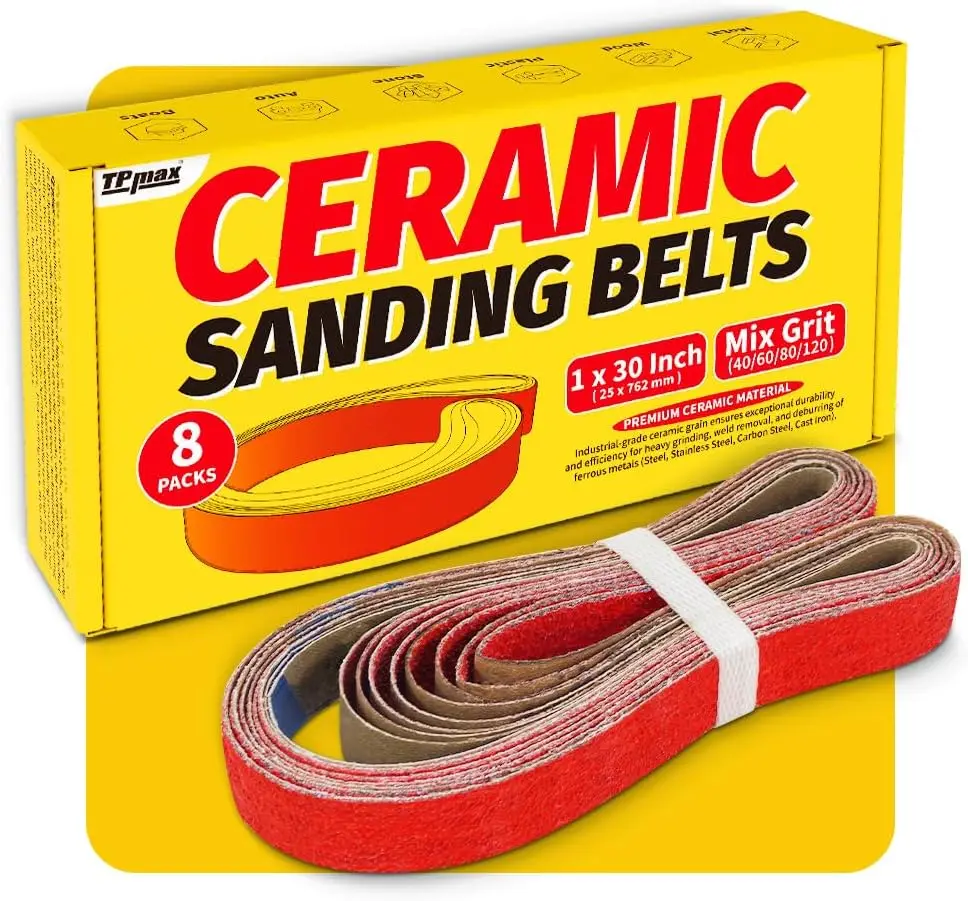 1x30 Inch Ceramic Sanding Belts 40/60/80/120 Grits for Knife Making Metalworking Woodworking
1x30 Inch Ceramic Sanding Belts 40/60/80/120 Grits for Knife Making Metalworking Woodworking