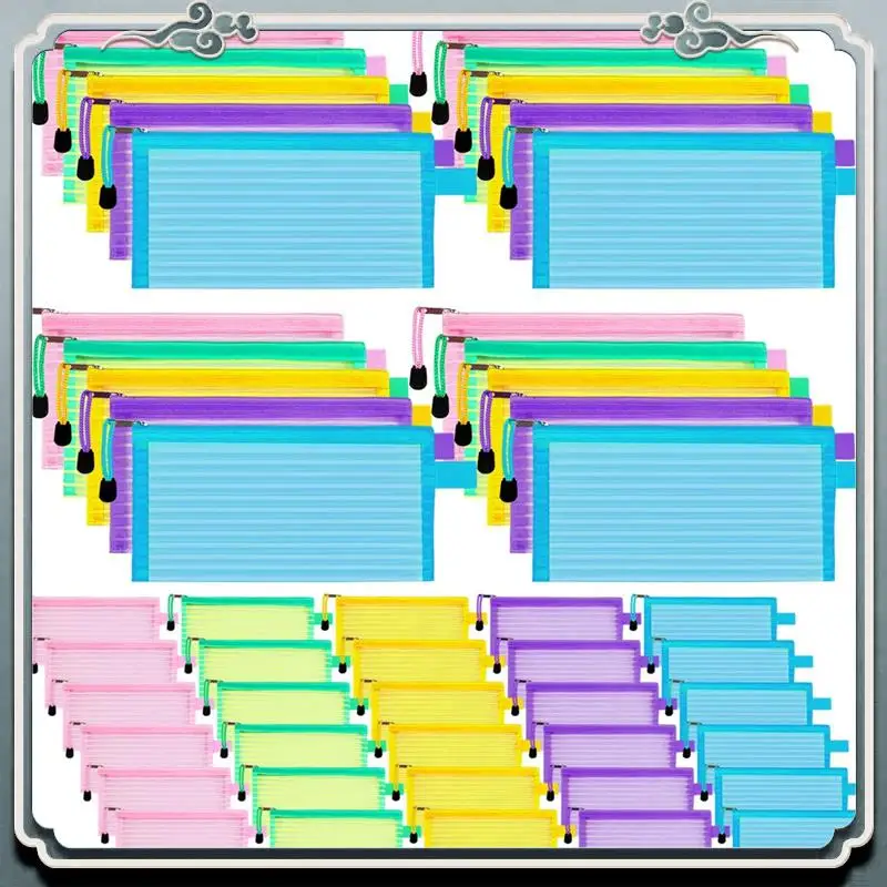 50 Piece School Supplies Zipper Mesh Pouch Pencil Pen Case Pouches Bulk Pencil Bag Multipurpose Travel Bags
50 Piece School Supplies Zipper Mesh Pouch Pencil Pen Case Pouches Bulk Pencil Bag Multipurpose Travel Bags