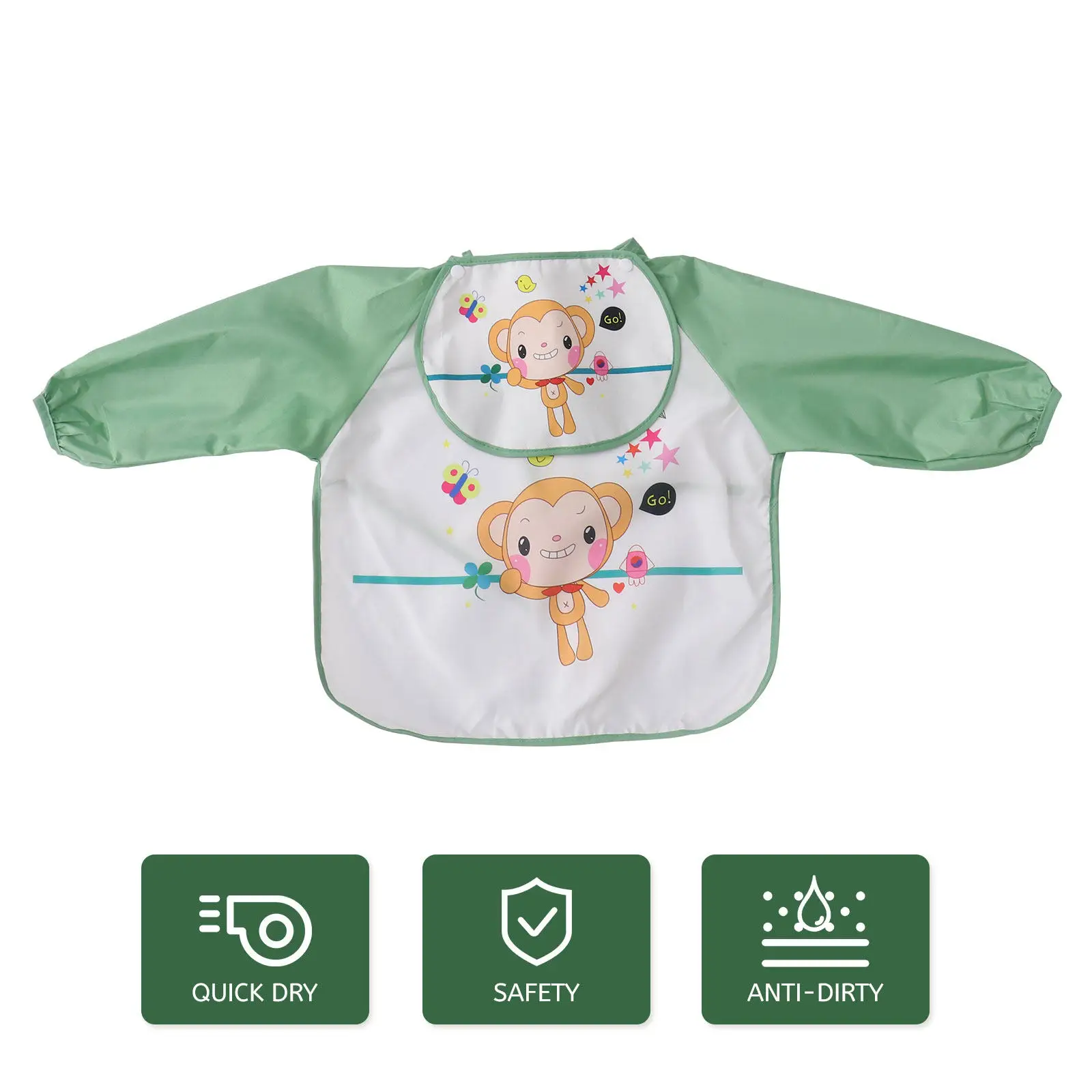 Waterproof Bib Baby Eating Smock Apron Toddler Feed Polyester Long Sleeve Cuffs Anti Fouling Easy Dry Durable
Waterproof Bib Baby Eating Smock Apron Toddler Feed Polyester Long Sleeve Cuffs Anti Fouling Easy Dry Durable