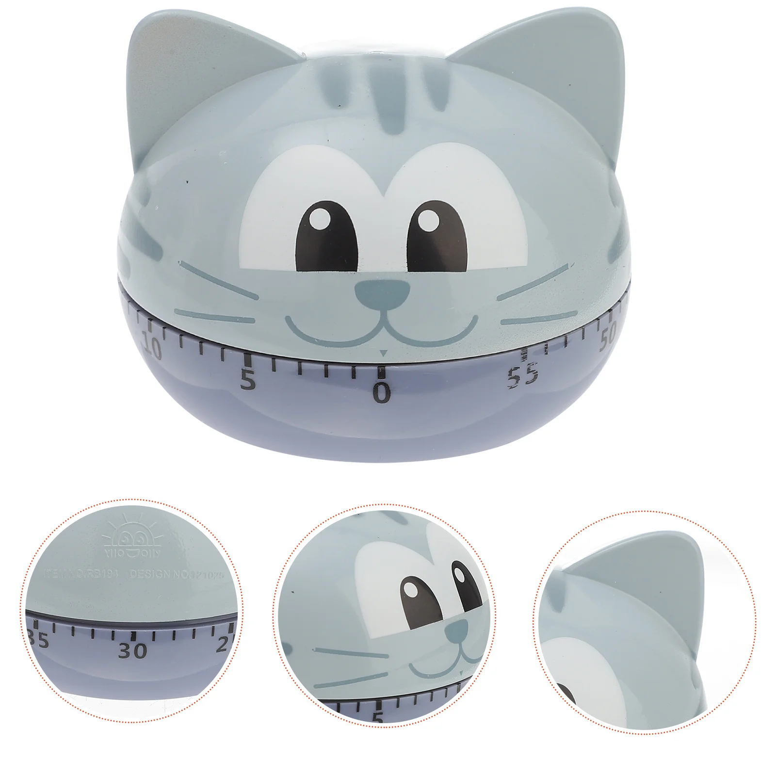 1pc Cat Design Kitchen Timer Mechanical Cooking Timer For Student Baking Learning Countdown Reminder Time Management Tool