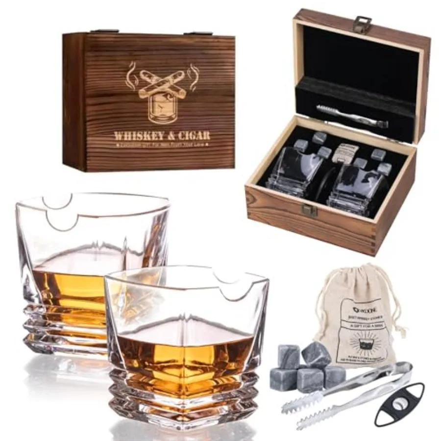 Whiskey Glasses Gift Set Old Fashioned Crystal Glass Whiskey Stone Tongs Burlap Bag Premium Rocks Glass for Brandy Vodka Bourbo
Whiskey Glasses Gift Set Old Fashioned Crystal Glass Whiskey Stone Tongs Burlap Bag Premium Rocks Glass for Brandy Vodka Bourbo