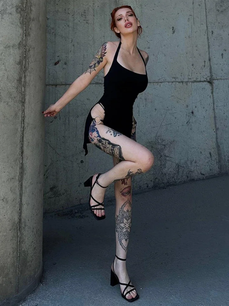 Summer New Sexy Solid Colours Dress For Women Fashion Casual Slit Hollow Lace Up Dresses One Piece Sleeveless Short Streetwear
Summer New Sexy Solid Colours Dress For Women Fashion Casual Slit Hollow Lace Up Dresses One Piece Sleeveless Short Streetwear
