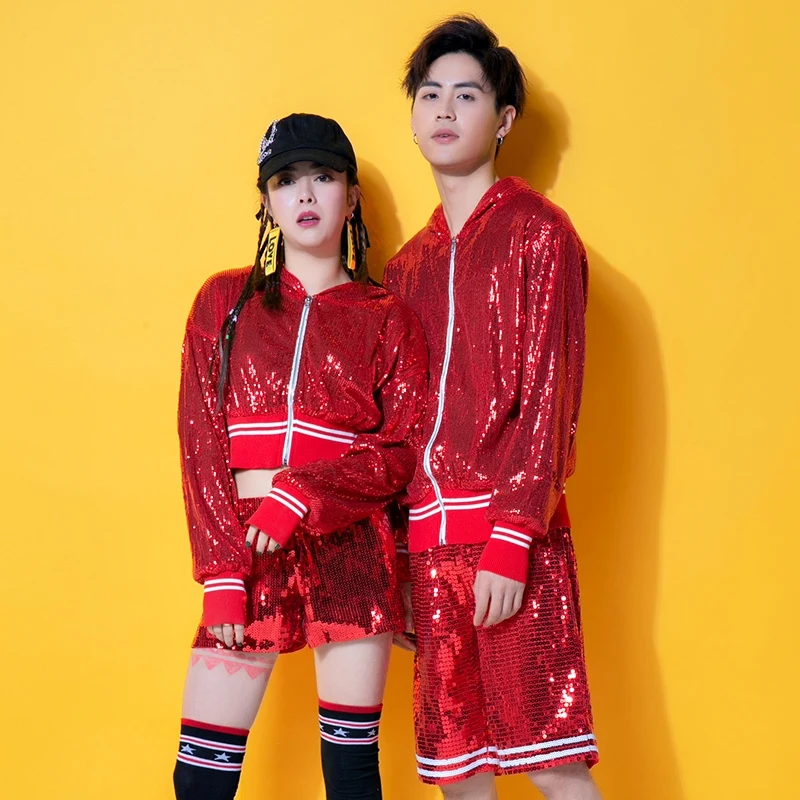 Ds Performance Dress Red Sequins Hoodie Jacket Shorts Suit Jazz Dance Performance Stage Wear Women Men Hiphop Streetwear DN17144
Ds Performance Dress Red Sequins Hoodie Jacket Shorts Suit Jazz Dance Performance Stage Wear Women Men Hiphop Streetwear DN17144