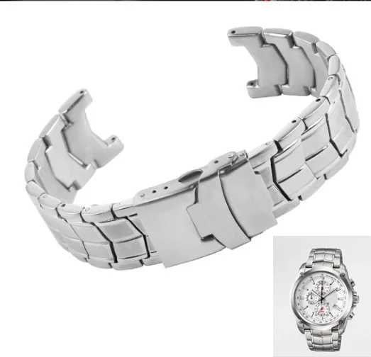 Men's Solid Stainless Steel Watch Strap for Casio EF-524D-7A Solid Stainless Steel Watch Band Concave-Convex 5051 Steel Belt
Men's Solid Stainless Steel Watch Strap for Casio EF-524D-7A Solid Stainless Steel Watch Band Concave-Convex 5051 Steel Belt