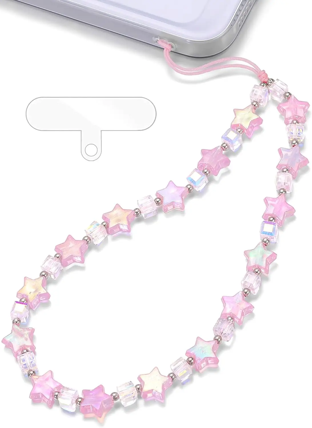 Star Phone Charm Wrist Strap, Beaded Lanyard Wristlet Chain, Anti-Theft Bracelet Strap for iPhone & More Cases
Star Phone Charm Wrist Strap, Beaded Lanyard Wristlet Chain, Anti-Theft Bracelet Strap for iPhone & More Cases