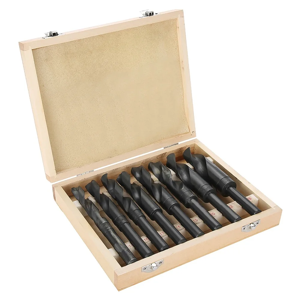 8pcs Durable 14-25mm HSS Drill Bits Black Center Point Reduced Shank Twist Drill Bits Drill Bit Set Metal
8pcs Durable 14-25mm HSS Drill Bits Black Center Point Reduced Shank Twist Drill Bits Drill Bit Set Metal