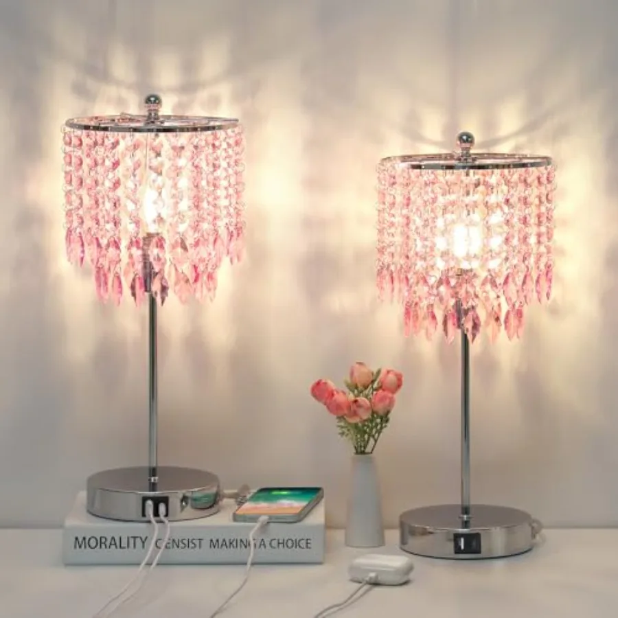 Crystal Lamps, Touch Control Crystal Table Lamp with Dual USB Charging Ports, 3 Way Dimmable Bedside Lamp Decorative Nightstand
Crystal Lamps, Touch Control Crystal Table Lamp with Dual USB Charging Ports, 3 Way Dimmable Bedside Lamp Decorative Nightstand