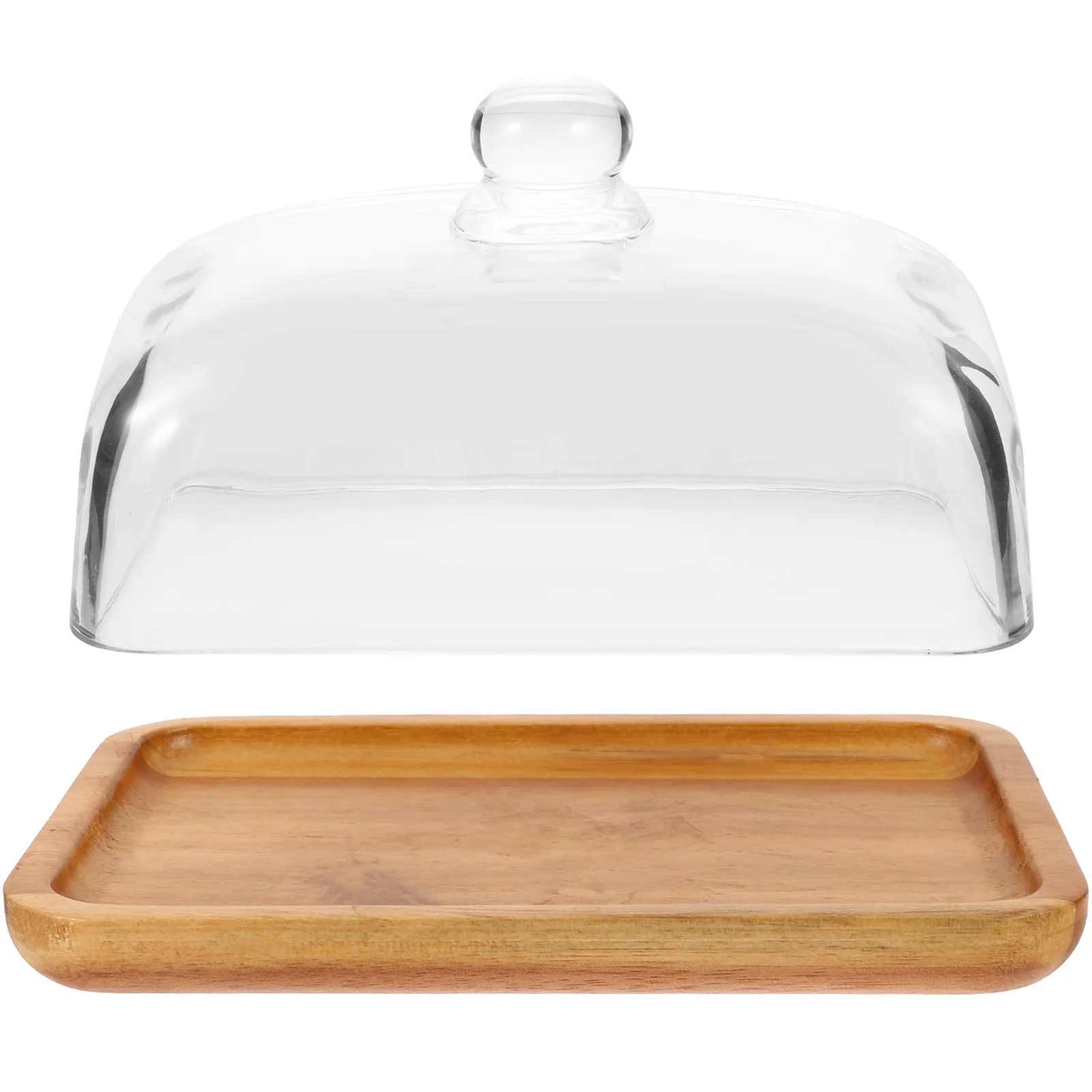 Cutlery Butter Dish Wooden Storage Holder Cheese Container with Glass Cover Practical Keeper
Cutlery Butter Dish Wooden Storage Holder Cheese Container with Glass Cover Practical Keeper