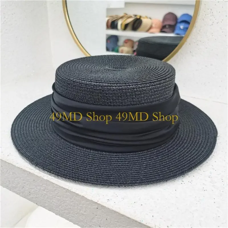 49MD Straw Sun Hat for Women Fashionable Flat Top Wide Brim Beach Vacation Summer Hat
49MD Straw Sun Hat for Women Fashionable Flat Top Wide Brim Beach Vacation Summer Hat