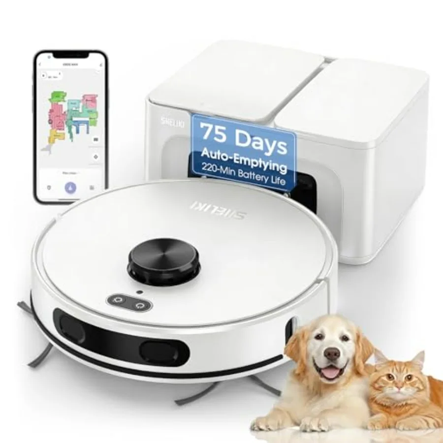 Robot Vacuum and Mop Combo for home use, ABS plastic body, black color, 75-day self-emptying with LiDAR mapping, strong suction
Robot Vacuum and Mop Combo for home use, ABS plastic body, black color, 75-day self-emptying with LiDAR mapping, strong suction