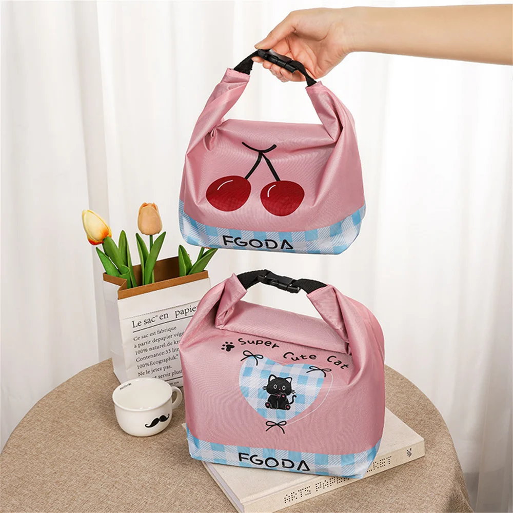 Insulated Lunch Bag Cute Cherry Aluminum Foil Large Capacity Rice Bag Ice Pack for Office Work Student Portable Bento Lunch Box
Insulated Lunch Bag Cute Cherry Aluminum Foil Large Capacity Rice Bag Ice Pack for Office Work Student Portable Bento Lunch Box