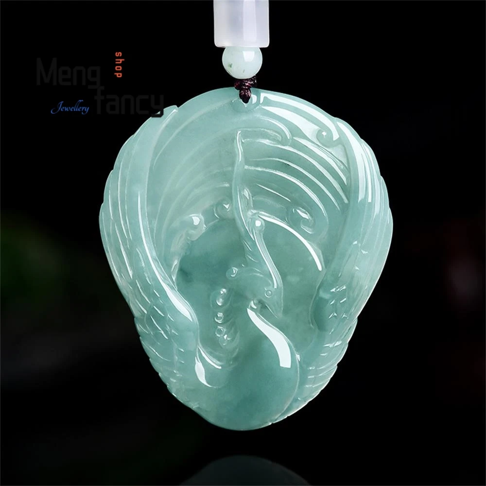 Authentic Natural A-grade Jadeite Blue Water Phoenix the King of Hundred Birds Ice seed Jade Pendant High-grade Fashion Jewelry
Authentic Natural A-grade Jadeite Blue Water Phoenix the King of Hundred Birds Ice seed Jade Pendant High-grade Fashion Jewelry