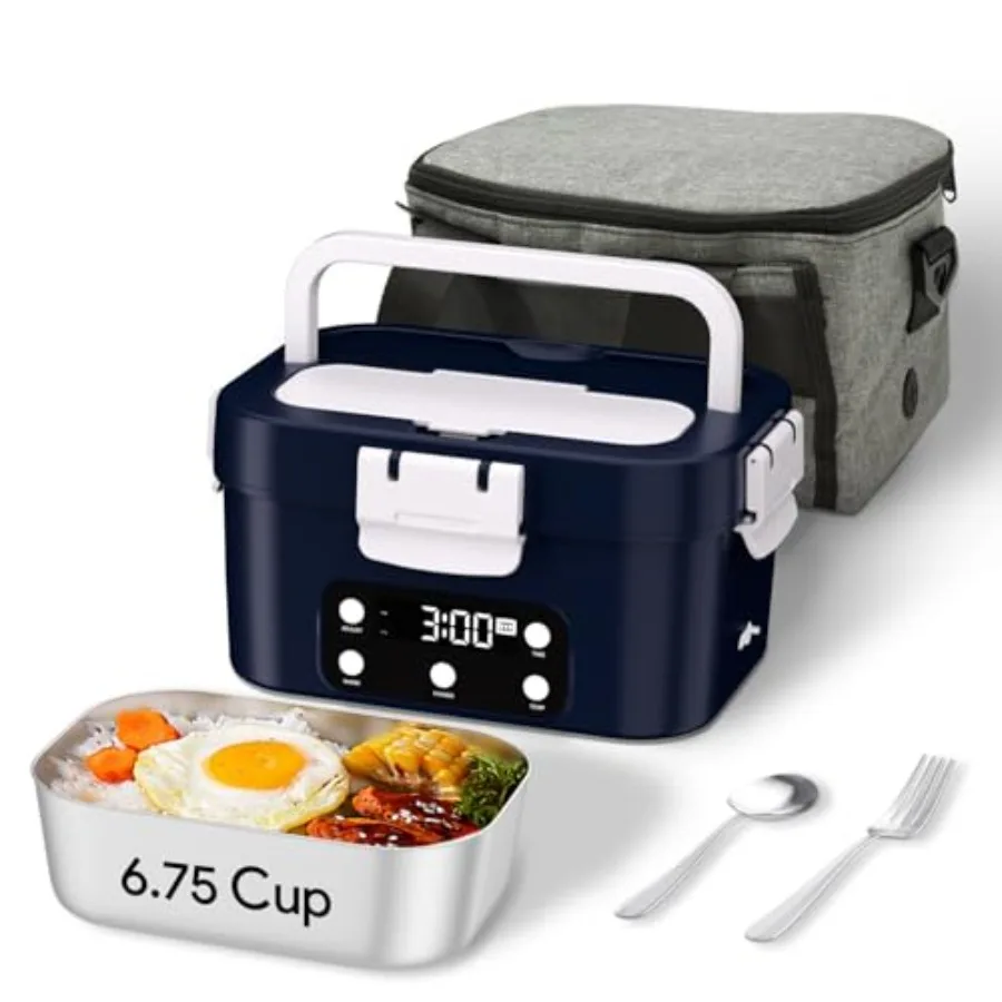 Cordless Electric Lunch Box for office, travel, outdoor use; stainless steel; deep blue; 6.75 cup ccity, heats to 212F, recharg
Cordless Electric Lunch Box for office, travel, outdoor use; stainless steel; deep blue; 6.75 cup ccity, heats to 212F, recharg
