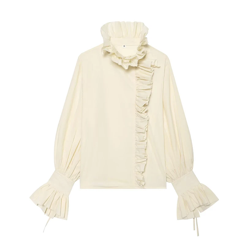 Women's Shirts Fashion Pleated Decoration Casual Shirt Autumn Women Stand Collar Long Sleeves Shirts Female Blouses Chic Tops
Women's Shirts Fashion Pleated Decoration Casual Shirt Autumn Women Stand Collar Long Sleeves Shirts Female Blouses Chic Tops