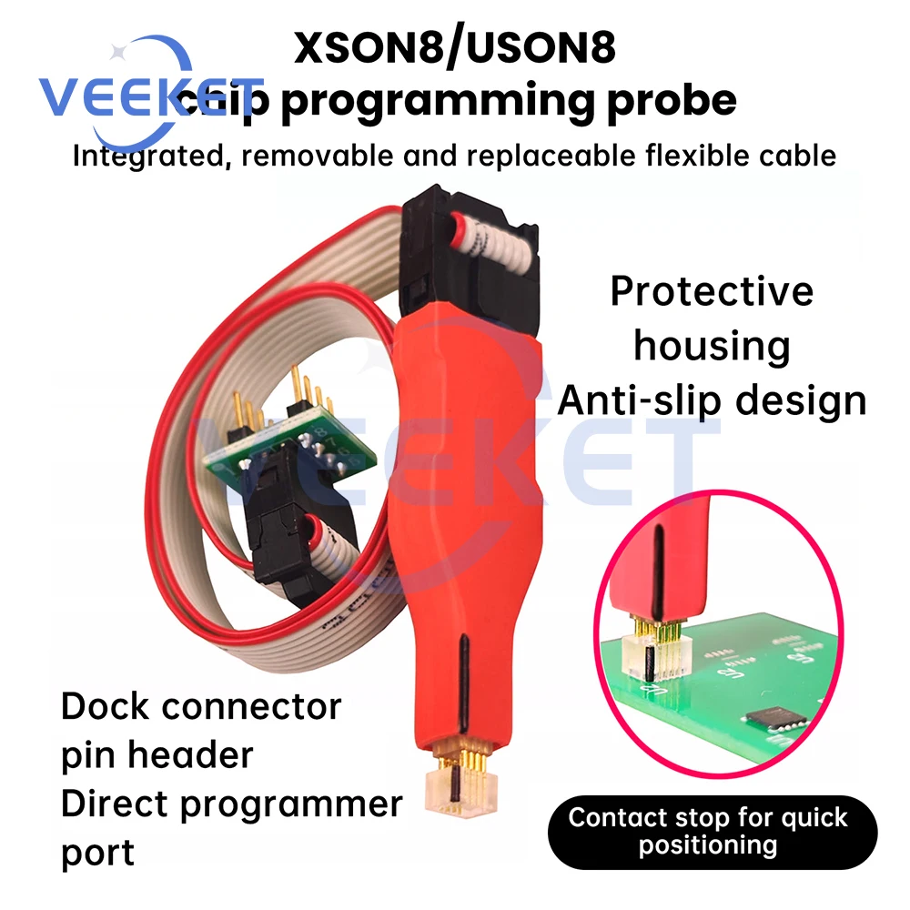 USON8/XSON8 Microchip Programmer Spring Pin Needle Burn Probe for Flash Hard Disk Data Recovery Read Write Program Test
USON8/XSON8 Microchip Programmer Spring Pin Needle Burn Probe for Flash Hard Disk Data Recovery Read Write Program Test