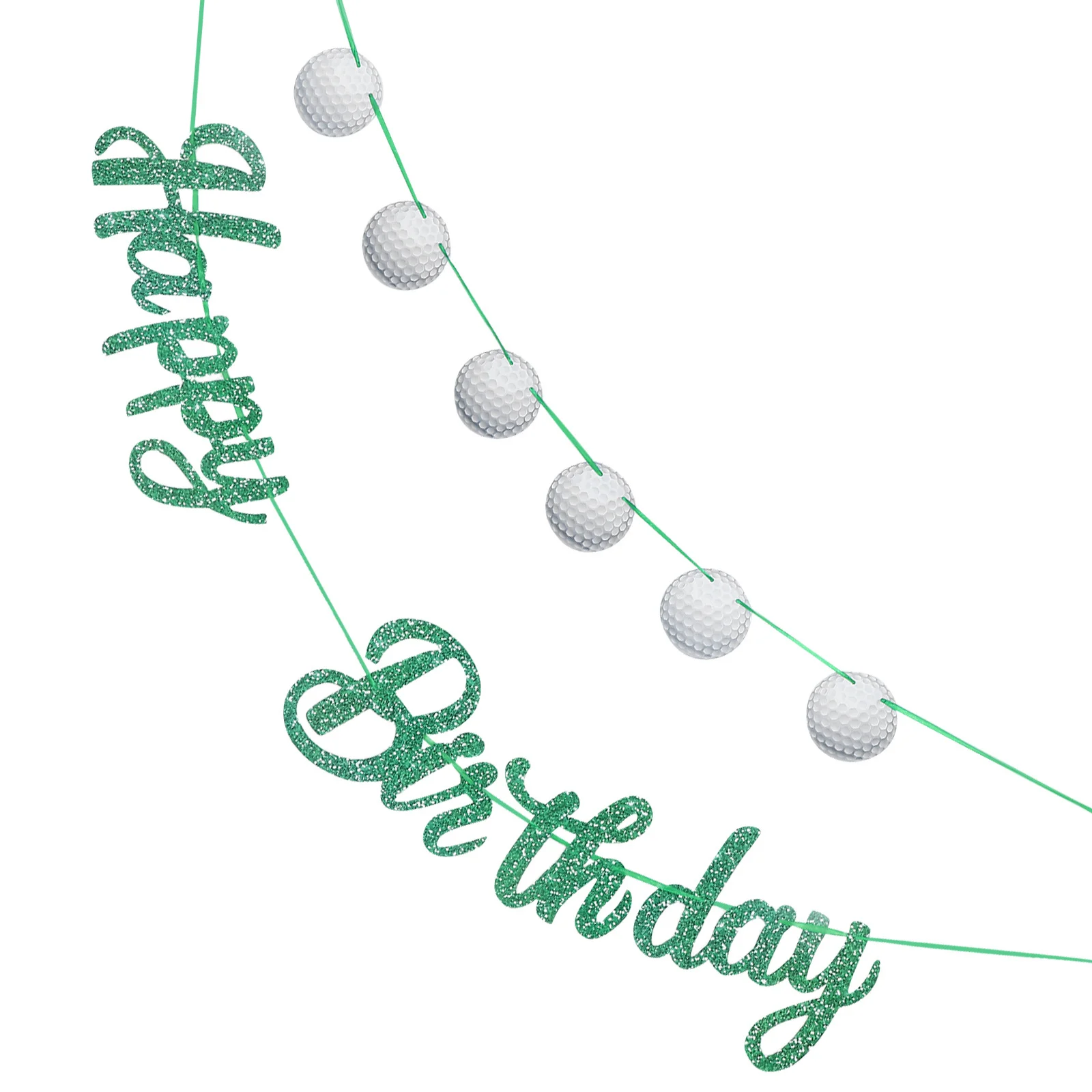 2 set Happy Birthday Banner Green Glitter Golf Ball Garland Bunting Flag For Kids Boys Sports Party Decorations Golf Theme
2 set Happy Birthday Banner Green Glitter Golf Ball Garland Bunting Flag For Kids Boys Sports Party Decorations Golf Theme