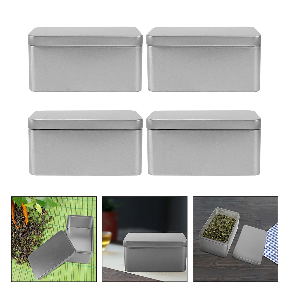 4Pcs Tea Leaf Storage Boxes Tinplate Sealing Containers Silver Decorative Home Travel Coffee Candy Organizer Storage Holder
4Pcs Tea Leaf Storage Boxes Tinplate Sealing Containers Silver Decorative Home Travel Coffee Candy Organizer Storage Holder