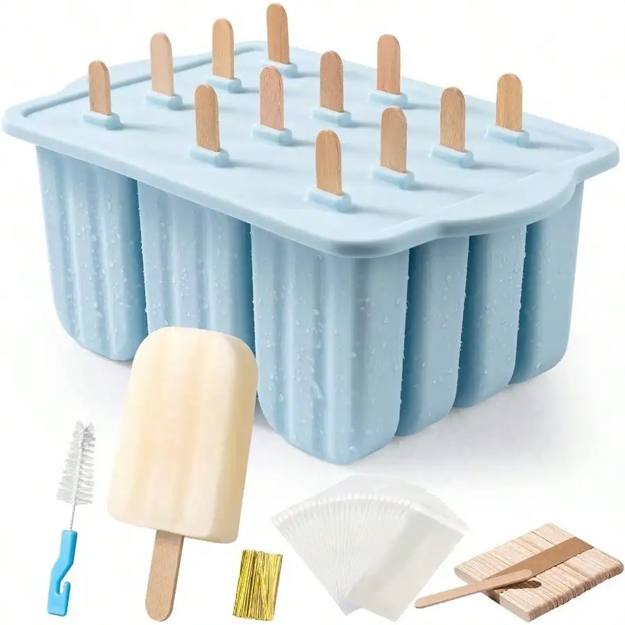 Popsicles Molds, 12 Pieces Silicone Popsicle Molds Easy-Release Popsicle Maker Molds Ice Pop Molds Homemade Popsicle Ice Pop Maker With 50PCS Popsicle Sticks+Cleaning Brush
Popsicles Molds, 12 Pieces Silicone Popsicle Molds Easy-Release Popsicle Maker Molds Ice Pop Molds Homemade Popsicle Ice Pop Maker With 50PCS Popsicle Sticks+Cleaning Brush