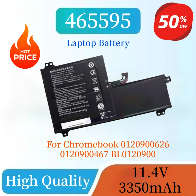 New High Quality 465490 465595 585490 Laptop Battery 11.4V 3350mA For Chromebook 0120900626 0120900467 BL0120900 Rechargeable
New High Quality 465490 465595 585490 Laptop Battery 11.4V 3350mA For Chromebook 0120900626 0120900467 BL0120900 Rechargeable
