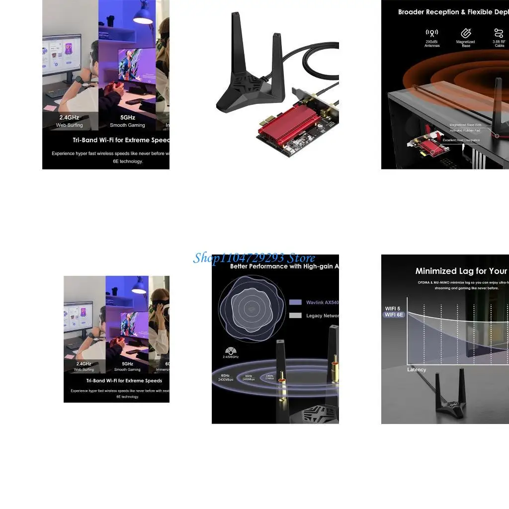 Y2GD Tri-Bands WiFi Bluetooth-compatible PCIE Adapter WPA3 Advance Wifi Security
Y2GD Tri-Bands WiFi Bluetooth-compatible PCIE Adapter WPA3 Advance Wifi Security