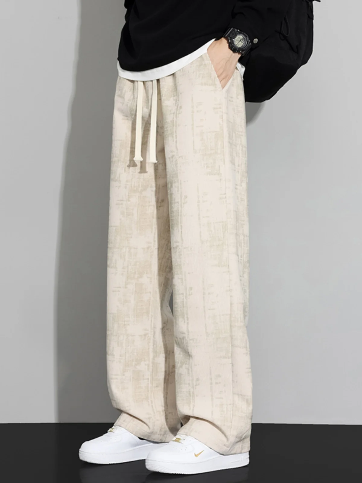 Men's Casual Corduroy Sweatpants Spring Autumn Straight Leg Loose Fit Khaki Long Pants Spor Versatile Straight Tube Trousers
Men's Casual Corduroy Sweatpants Spring Autumn Straight Leg Loose Fit Khaki Long Pants Spor Versatile Straight Tube Trousers