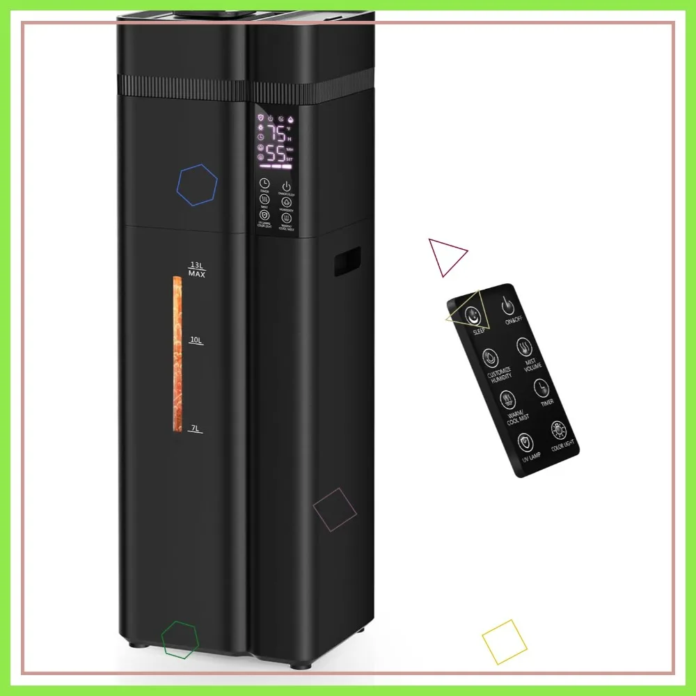 13L/3.4Gal Humidifier for Bedroom, Ultrasonic Warm & Cool Mist, 800ft², 72H, 24H Timer, 3 Modes Top Fill Quiet for Home Office
13L/3.4Gal Humidifier for Bedroom, Ultrasonic Warm & Cool Mist, 800ft², 72H, 24H Timer, 3 Modes Top Fill Quiet for Home Office