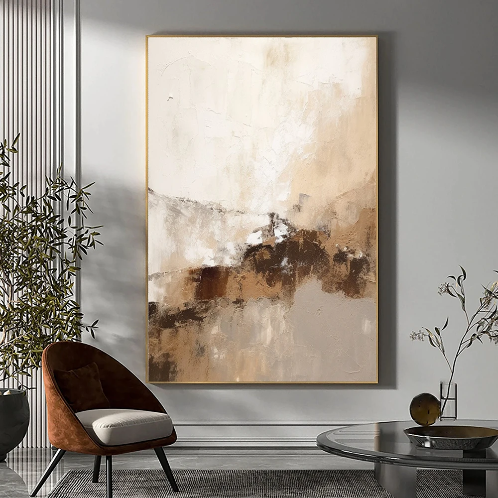 Hand Painted Oil Painting Beige Minimalist Painting Beige and Brown Painting Beige Abstract Painting Oversized Canvas Wall Art
Hand Painted Oil Painting Beige Minimalist Painting Beige and Brown Painting Beige Abstract Painting Oversized Canvas Wall Art