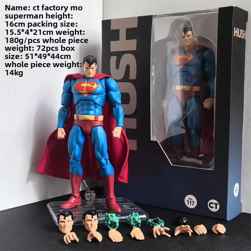 Ct Factory Superman Articulated Action Figure 16cm Mafex 117 Comic Hush Dc Justice League Collectible Model For Fans Collection
Ct Factory Superman Articulated Action Figure 16cm Mafex 117 Comic Hush Dc Justice League Collectible Model For Fans Collection