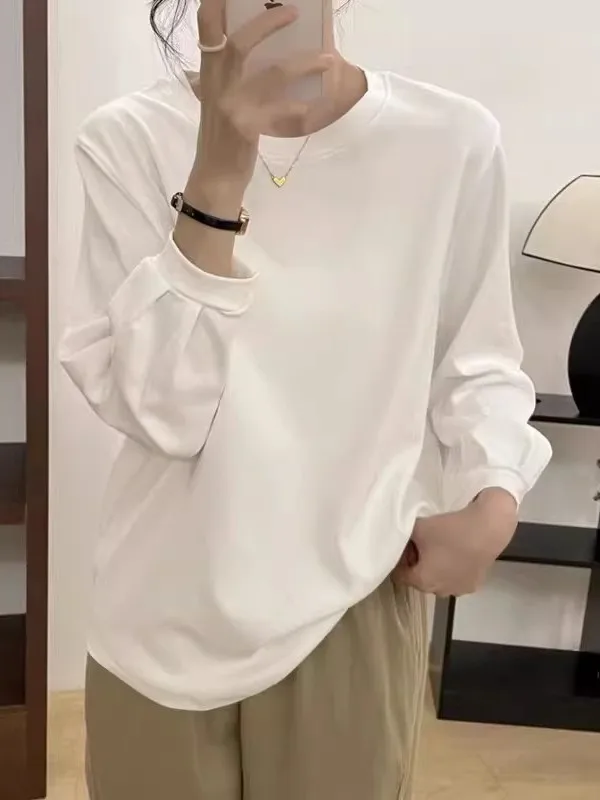 plus Size Women's Loose Korean Style T-shirt Spring 2026 New Pure Color Nine Sleeve Base Top Slimming Effect Versatile
plus Size Women's Loose Korean Style T-shirt Spring 2026 New Pure Color Nine Sleeve Base Top Slimming Effect Versatile