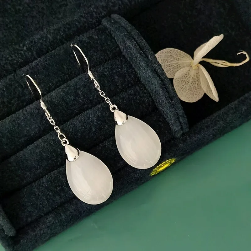 Винтажные серьги из серебра 925 пробы, ювелирные изделия для ушей, серьги-капли из серебра 925 пробы, длинные аксессуары «кошачий глаз»
Винтажные серьги из серебра 925 пробы, ювелирные изделия для ушей, серьги-капли из серебра 925 пробы, длинные аксессуары «кошачий глаз»