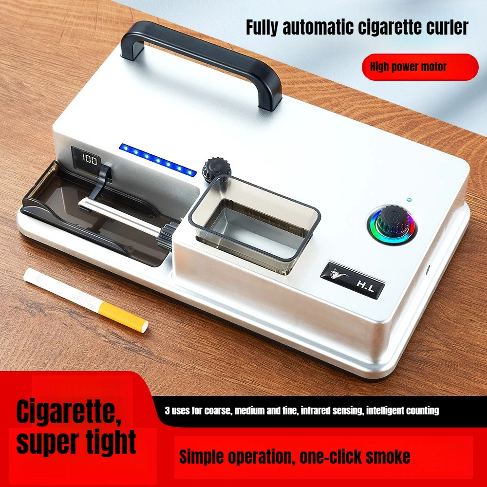 3-in-1 Automatic Cigarette Rolling Machine 5.5/6.5/8mm Tobacco Injector with LED Display Adjustable Speed Tightness
3-in-1 Automatic Cigarette Rolling Machine 5.5/6.5/8mm Tobacco Injector with LED Display Adjustable Speed Tightness