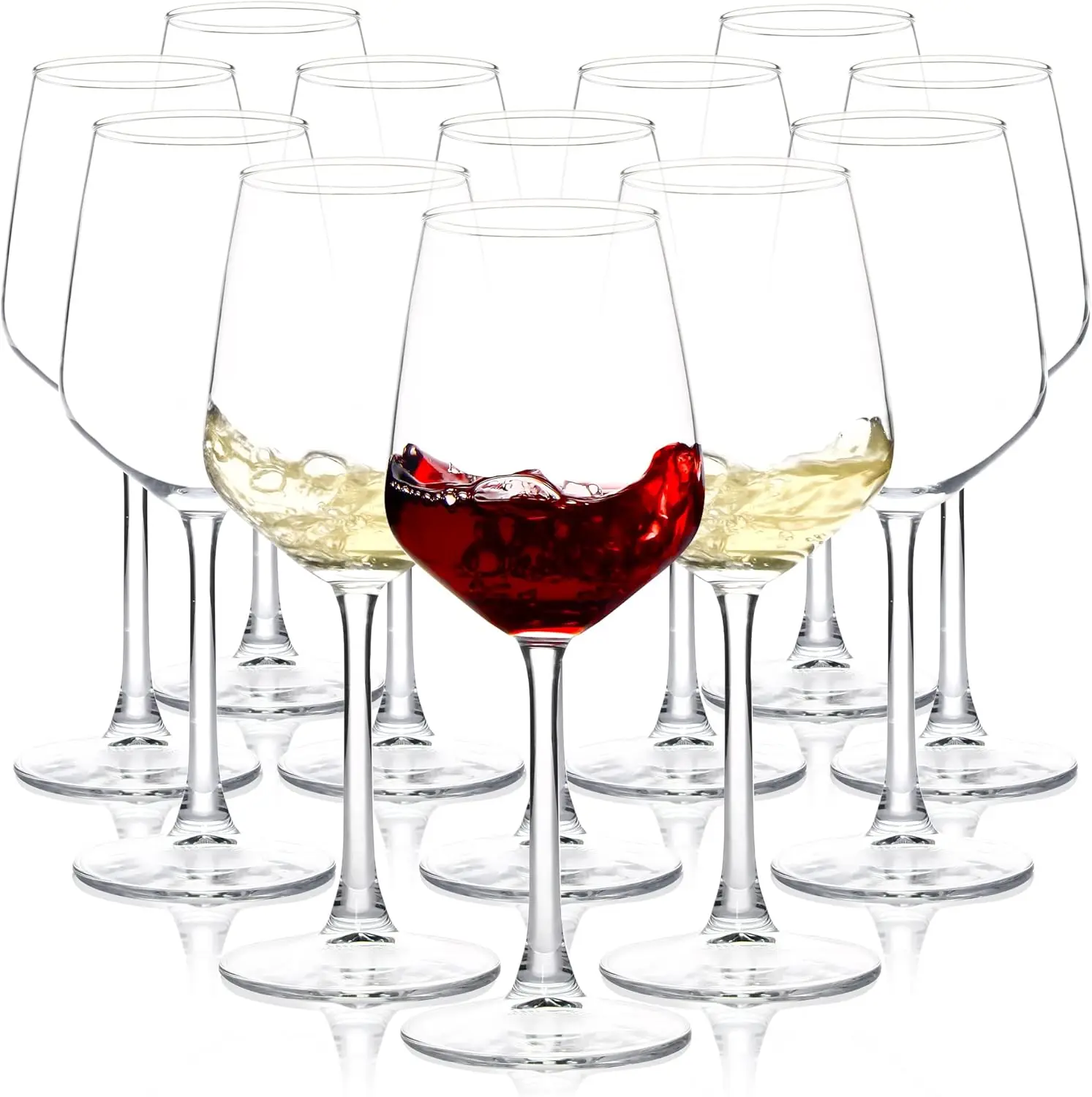 Wine Glasses Set of 12, 12oz Clear Red/White Wine Cup, Long Stem Wine Glasses for Party, Wedding and Home
Wine Glasses Set of 12, 12oz Clear Red/White Wine Cup, Long Stem Wine Glasses for Party, Wedding and Home
