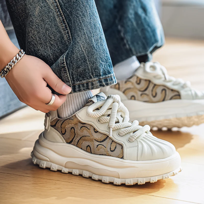 Новинка 2025 года, универсальная модная повседневная спортивная мужская обувь с низким верхом и толстой подошвой на четыре сезона, тканевая повседневная спортивная обувь для лица
Новинка 2025 года, универсальная модная повседневная спортивная мужская обувь с низким верхом и толстой подошвой на четыре сезона, тканевая повседневная спортивная обувь для лица