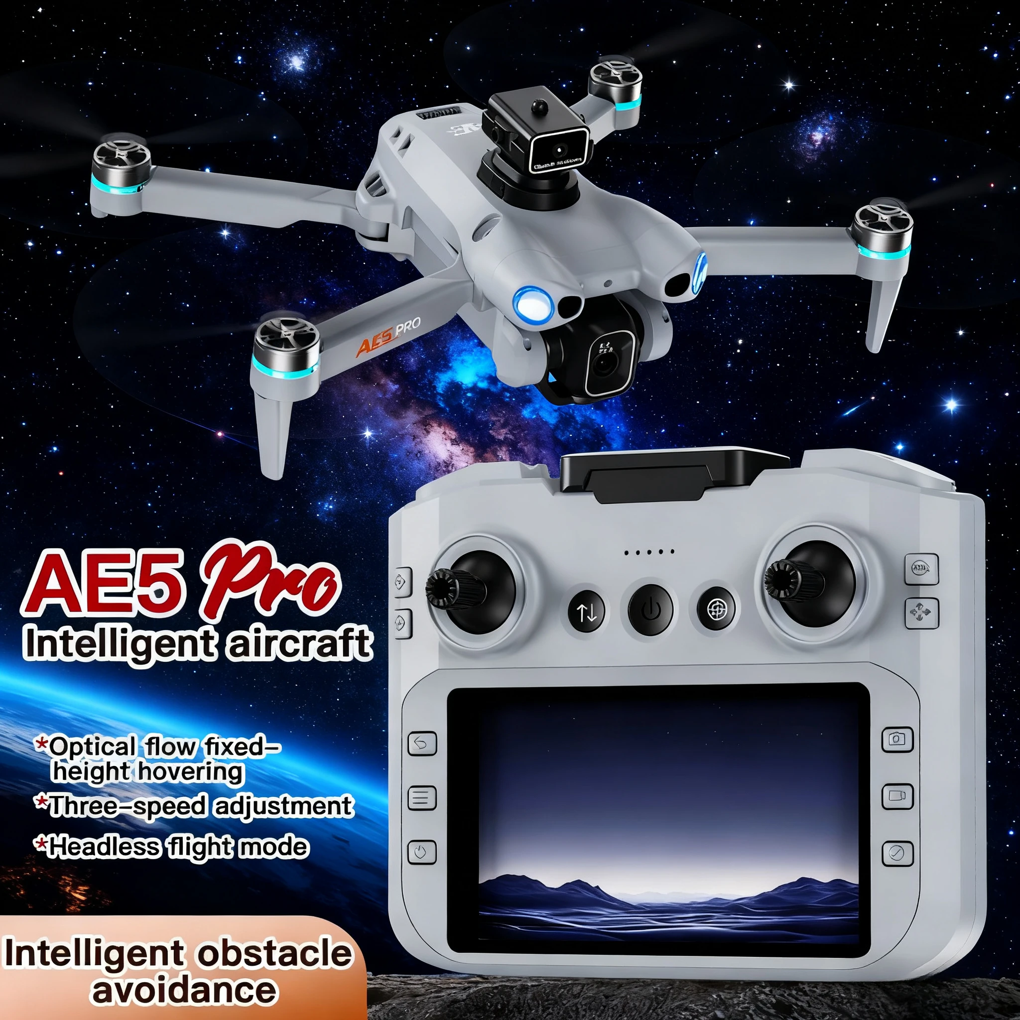 AE5PRO Дрон для новичков, бесщеточный инфракрасный пятисторонний обход препятствий, электрически регулируемый оптический поток, складной
AE5PRO Дрон для новичков, бесщеточный инфракрасный пятисторонний обход препятствий, электрически регулируемый оптический поток, складной