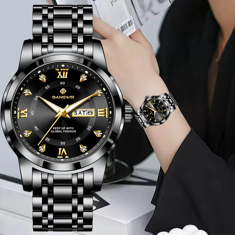 2026 BANGWEI New Luxury Women Watch Creative Steel Women's Diamond Wrist Watches Ladies Fashion Waterproof Female Reloj Mujer
2026 BANGWEI New Luxury Women Watch Creative Steel Women's Diamond Wrist Watches Ladies Fashion Waterproof Female Reloj Mujer