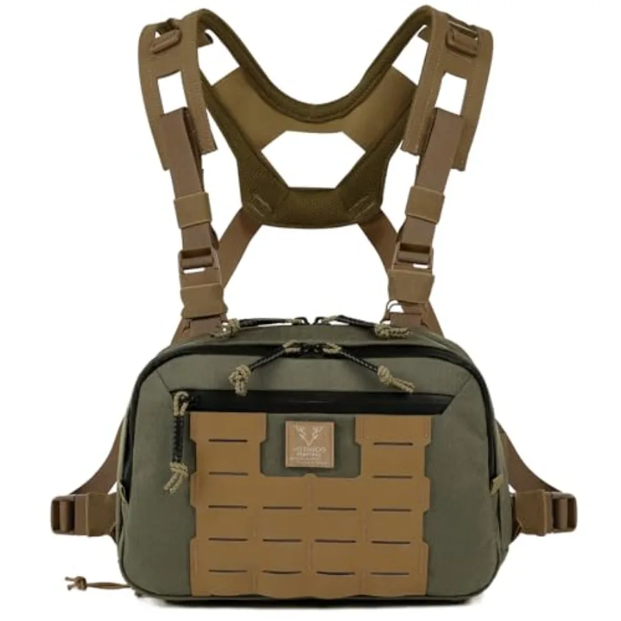 Tactical Chest Rig Bag, 3L Utility Hypalon Molle Chest Rig With Map Pocket 500D Cordura Chest Bag for Hunting Workouts
Tactical Chest Rig Bag, 3L Utility Hypalon Molle Chest Rig With Map Pocket 500D Cordura Chest Bag for Hunting Workouts