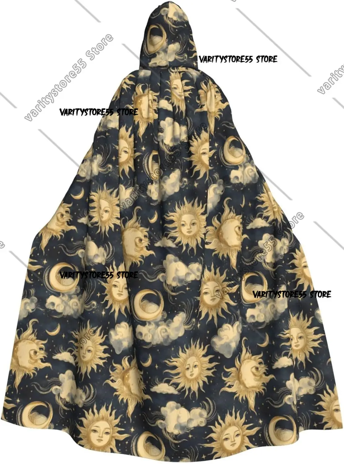 Плащ с капюшоном для мужчин и женщин, Золотой узор Солнца и Луны, принт, ведьма с капюшоном, накидка вампира, костюмы на Хэллоуин
Плащ с капюшоном для мужчин и женщин, Золотой узор Солнца и Луны, принт, ведьма с капюшоном, накидка вампира, костюмы на Хэллоуин