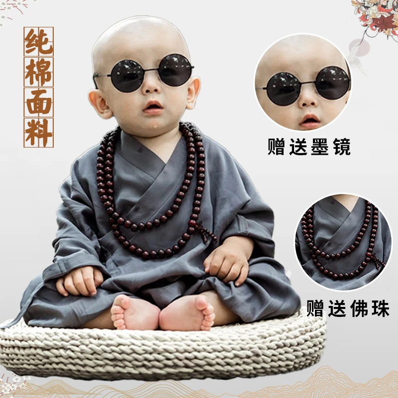 Children's Pure Cotton Monk Robe, Little Monk Attire, Junior Monk Ikkko Hanfu, Rice-Pounding Performance Costume for Farmers
Children's Pure Cotton Monk Robe, Little Monk Attire, Junior Monk Ikkko Hanfu, Rice-Pounding Performance Costume for Farmers