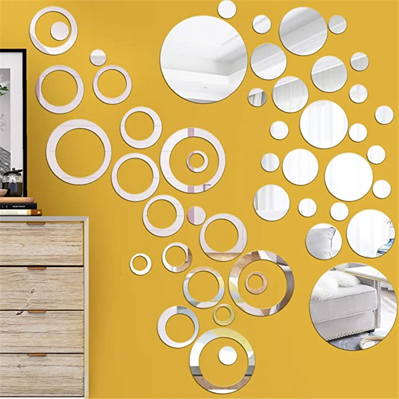 3D Acrylic Circle Mirror Wall Sticker Self-adhesive Wall Sticker DIY Living Room Bedroom Background Home Decoration Wall Sticker
3D Acrylic Circle Mirror Wall Sticker Self-adhesive Wall Sticker DIY Living Room Bedroom Background Home Decoration Wall Sticker