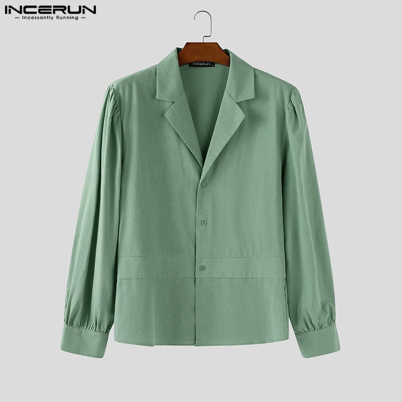 INCERUN Мужская рубашка, однотонная хлопковая рубашка с лацканами и длинным рукавом, повседневная мужская одежда, уличная одежда, весенне-осенние модные мужские рубашки Camisas
INCERUN Мужская рубашка, однотонная хлопковая рубашка с лацканами и длинным рукавом, повседневная мужская одежда, уличная одежда, весенне-осенние модные мужские рубашки Camisas