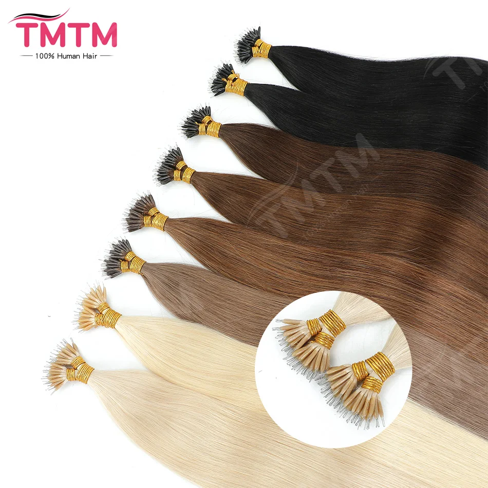 50/100 Strands Nano Ring Human Hair Extensions 100% European Remy Human Hair 14"-24" Straight Pre Bonded Micro Links Human Hair
50/100 Strands Nano Ring Human Hair Extensions 100% European Remy Human Hair 14"-24" Straight Pre Bonded Micro Links Human Hair