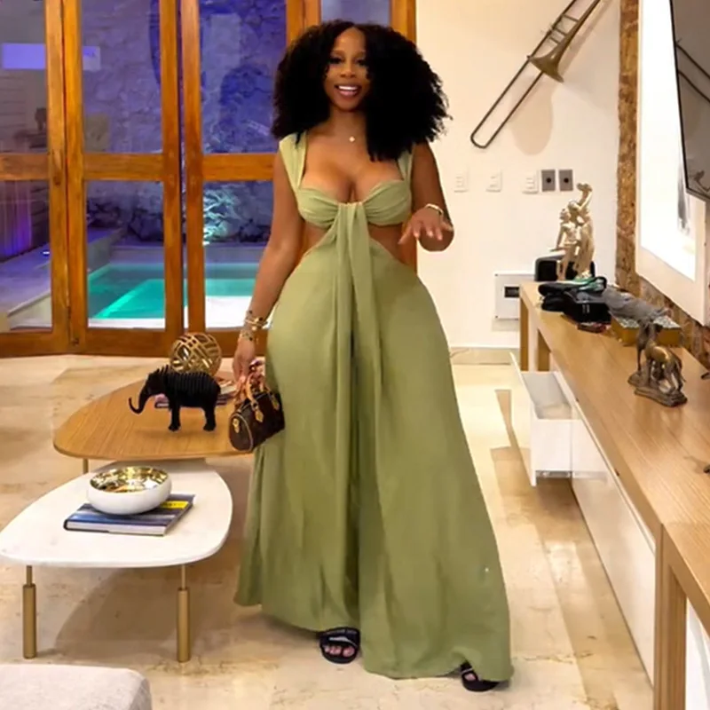 2025 Summer New Sweet and Fresh Women's Solid Color Suspender Strapless High Waist Wide Leg Jumpsuit
2025 Summer New Sweet and Fresh Women's Solid Color Suspender Strapless High Waist Wide Leg Jumpsuit