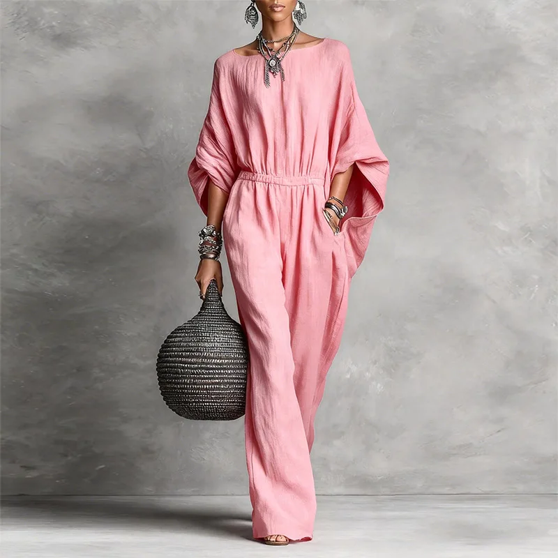 FL 2026 Summer New Women Commute High Waist Solid Wide Leg Flare Sleeve Jumpsuit Soft Breathable Chic Daily Casual Beach Holiday
FL 2026 Summer New Women Commute High Waist Solid Wide Leg Flare Sleeve Jumpsuit Soft Breathable Chic Daily Casual Beach Holiday