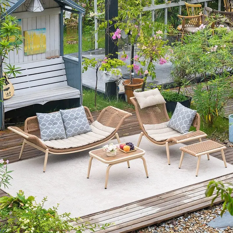 Outdoor sofa combination rattan waterproof sunscreen rattan chair courtyard outdoor deck chair leisure chair sun room furniture
Outdoor sofa combination rattan waterproof sunscreen rattan chair courtyard outdoor deck chair leisure chair sun room furniture