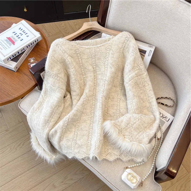 Soft Mouton Women's Knitted Sweater Winter New Style Tassel Sleeve Long Sleeve Regular Fit Soft Cozy Cashmere Commute Style
Soft Mouton Women's Knitted Sweater Winter New Style Tassel Sleeve Long Sleeve Regular Fit Soft Cozy Cashmere Commute Style