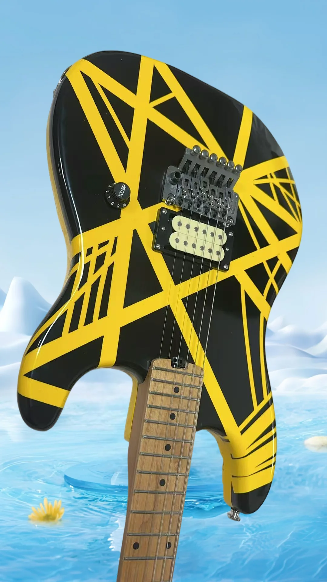 Bumblebee Black/Yellow Striped Series look Wolf Pup Floyd Rose Fat Bras Guitar,high quality
Bumblebee Black/Yellow Striped Series look Wolf Pup Floyd Rose Fat Bras Guitar,high quality